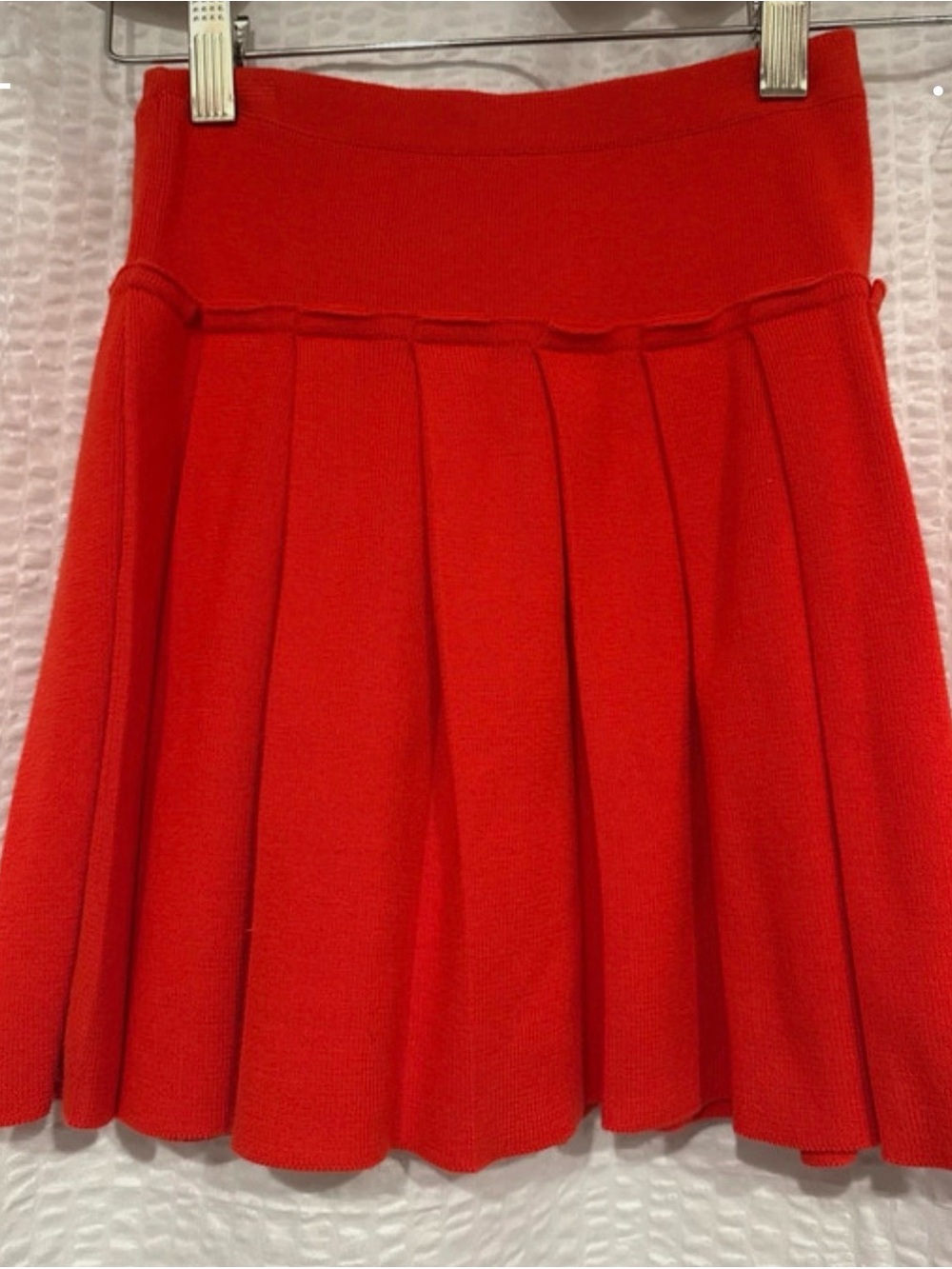 Crewcuts Vibrant Red Pleated Knit Skirt